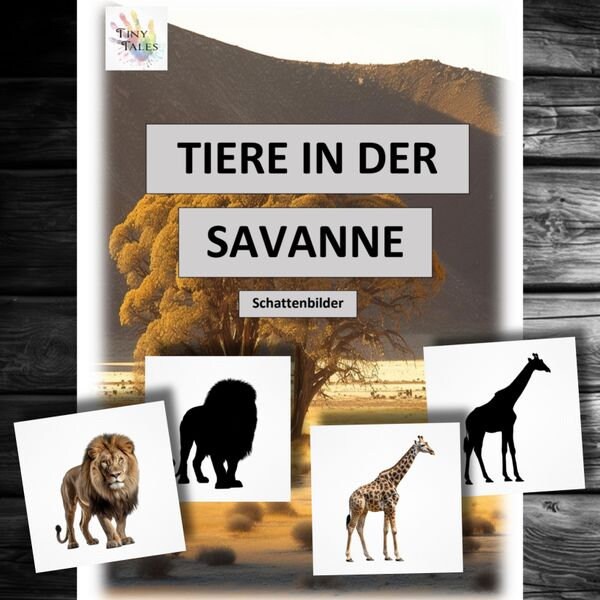 Shadow pictures savanna animal pictures – Schattenbilder Savanne&nbsp;Tierbilder