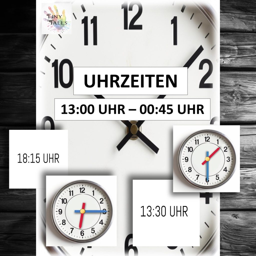 Clock times set 2 – Uhrzeiten Set&nbsp;2