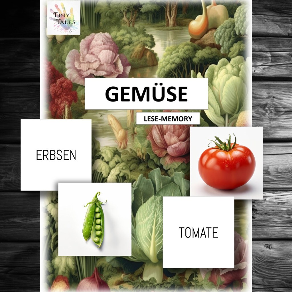 Reading memory vegetables – Lesememory&nbsp;Gemüse