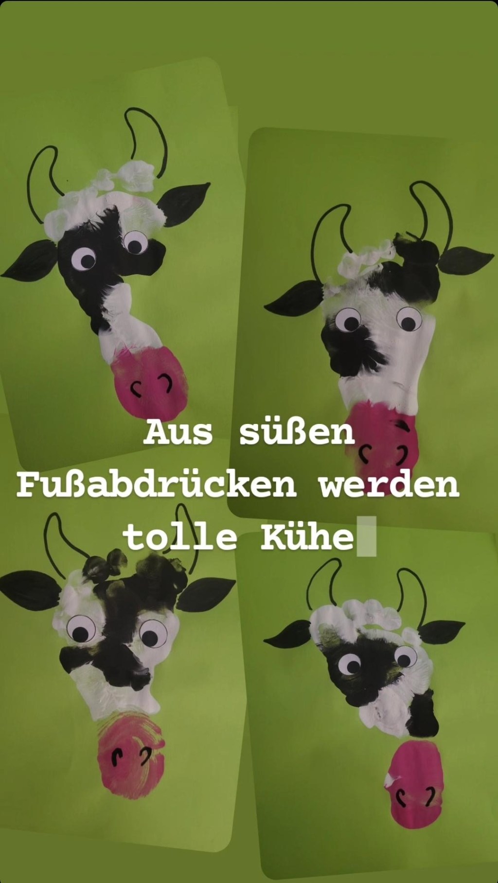 Cows made of Footprints / Fußabdrücke werden&nbsp;Kühe: