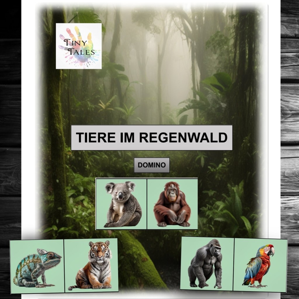 Animal domino rainforest – Tierdomino&nbsp;Regenwald
