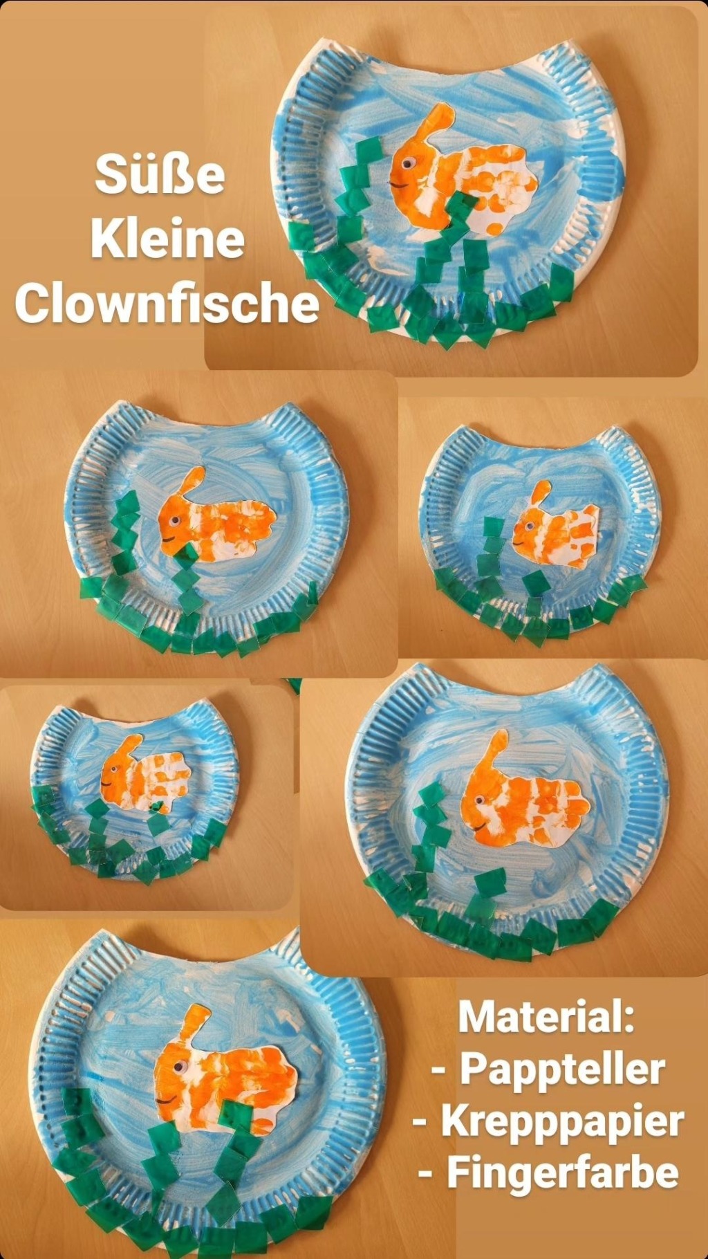 Clownfish handprints/Clownfisch-Handabdrücke