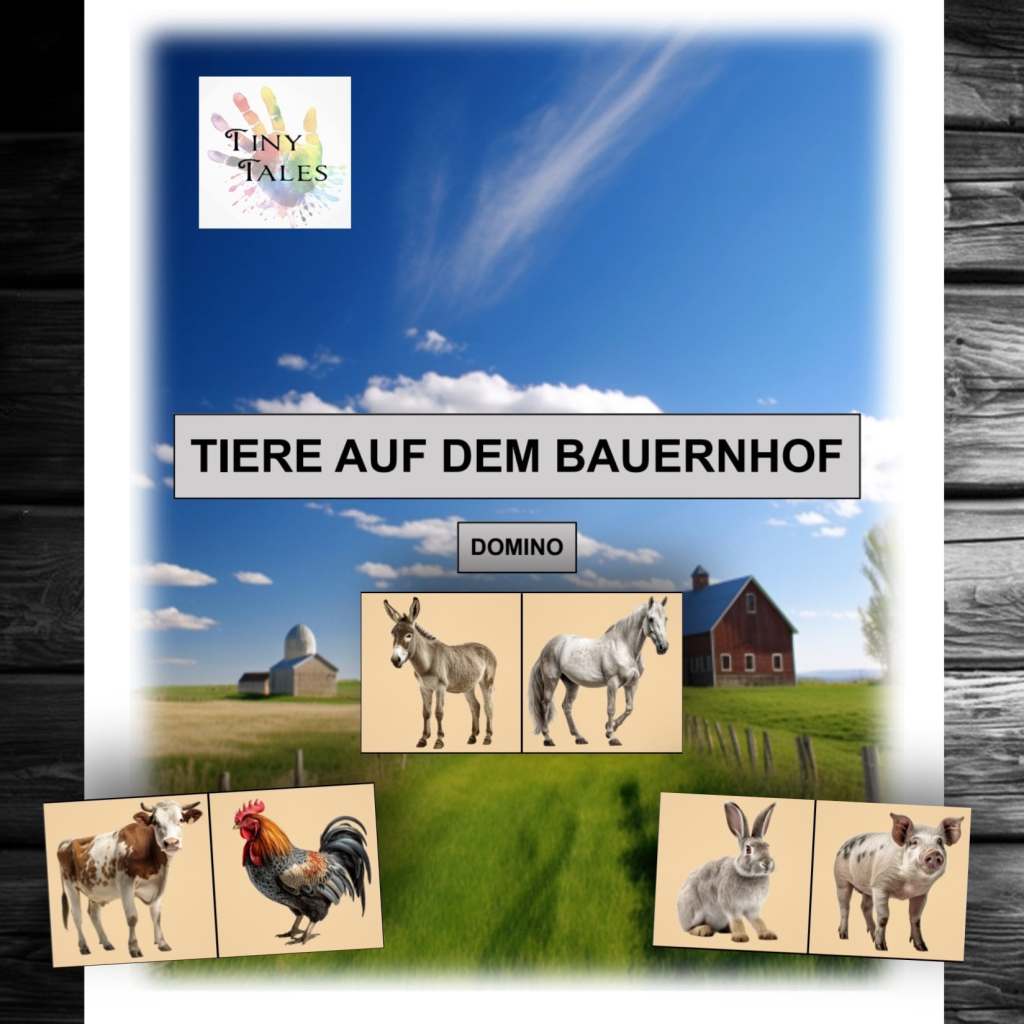 Animal domino farm – Tierdomino Bauernhof