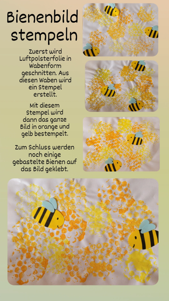 Stamping honeycombs/Honigwaben stempeln