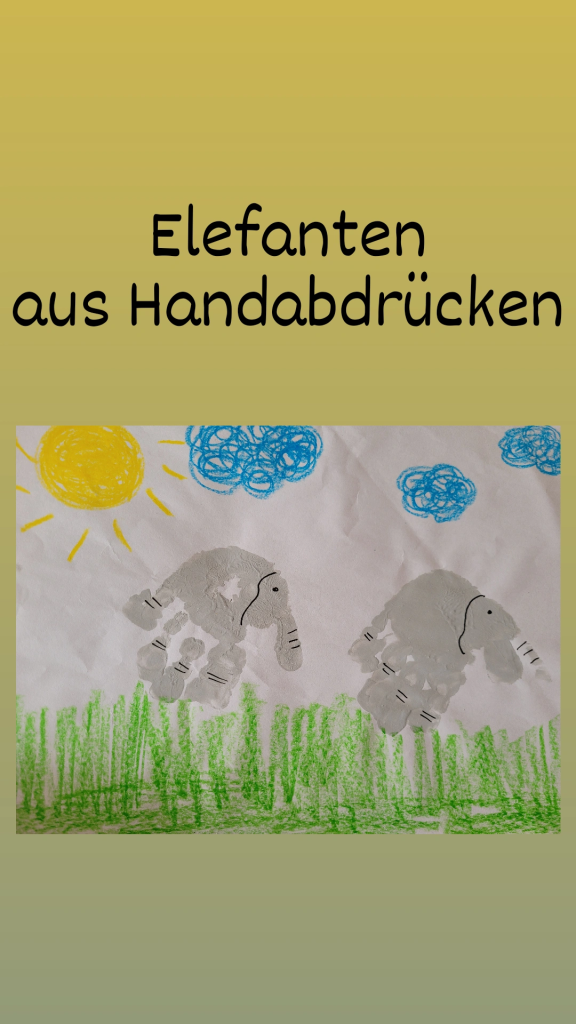 Elephant handprints/Elefanten-Handabdrücke