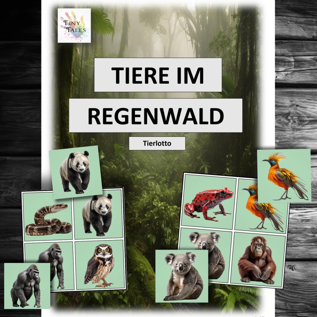 Animal lotto rainforest – Tierlotto Regenwald