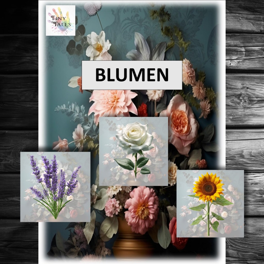 Picture cards flowers – Bildkarten Blumen